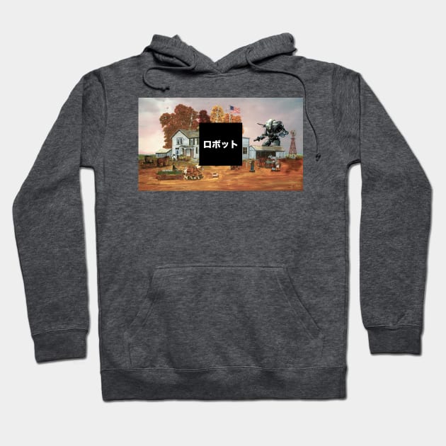 Mech Attack- Painting Mashup Hoodie by PixelatedPixels